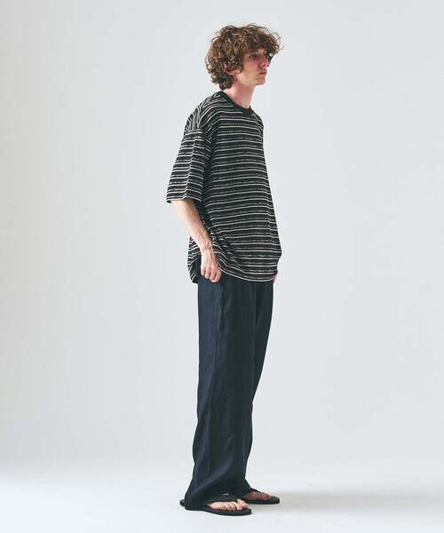 417 EDIFICE（フォーワンセブンエディフィス）の「メランジ ボーダーTシャツ（Tシャツ/カットソー・メンズ・ブルー系その他/ブラック/チャコールグレー・MEDIUM/LARGE）」の15枚目の写真