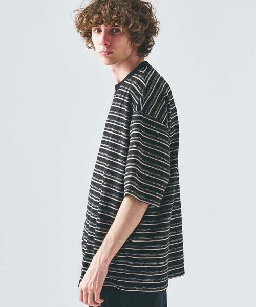 417 EDIFICE（フォーワンセブンエディフィス）の「メランジ ボーダーTシャツ（Tシャツ/カットソー・メンズ・ブルー系その他/ブラック/チャコールグレー・MEDIUM/LARGE）」の19枚目の写真