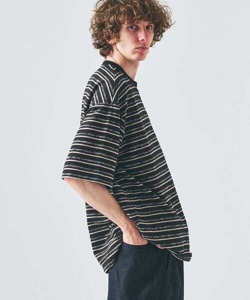 417 EDIFICE（フォーワンセブンエディフィス）の「メランジ ボーダーTシャツ（Tシャツ/カットソー・メンズ・ブルー系その他/ブラック/チャコールグレー・MEDIUM/LARGE）」の22枚目の写真