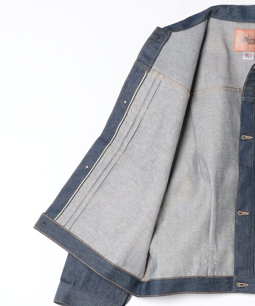 PENNEYS(ぺニーズ)の「PENNEY'S FOREMOST / ペニーズフォアモスト WWⅡ T-BACK JACKET セルビッチ デニムジャケット(デニムジャケット・メンズ・インディゴブルー・40/42/44)」の18枚目の写真