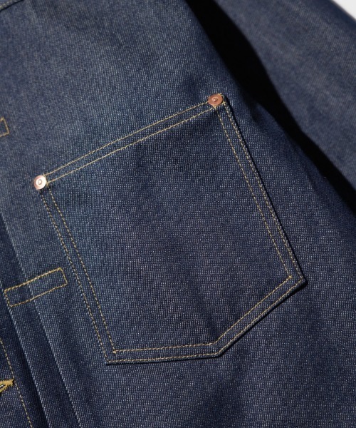 PENNEYS(ぺニーズ)の「PENNEY'S FOREMOST / ペニーズフォアモスト WWⅡ T-BACK JACKET セルビッチ デニムジャケット(デニムジャケット・メンズ・インディゴブルー・40/42/44)」の12枚目の写真