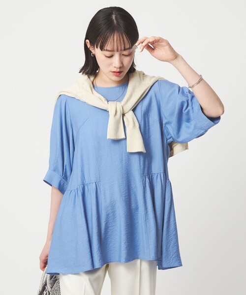 green label relaxing(グリーンレーベルリラクシング)の「エアリー ボリューム ブラウス(シャツ/ブラウス・レディース・ホワイト/ダークグレー/ライトブルー・FREE)」の10枚目の写真