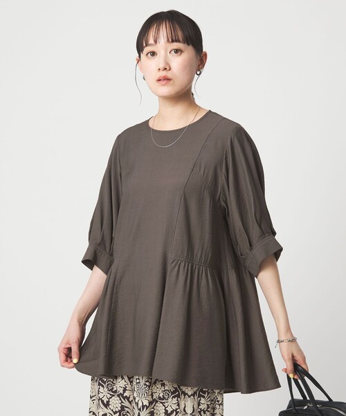 green label relaxing(グリーンレーベルリラクシング)の「エアリー ボリューム ブラウス(シャツ/ブラウス・レディース・ホワイト/ダークグレー/ライトブルー・FREE)」の13枚目の写真