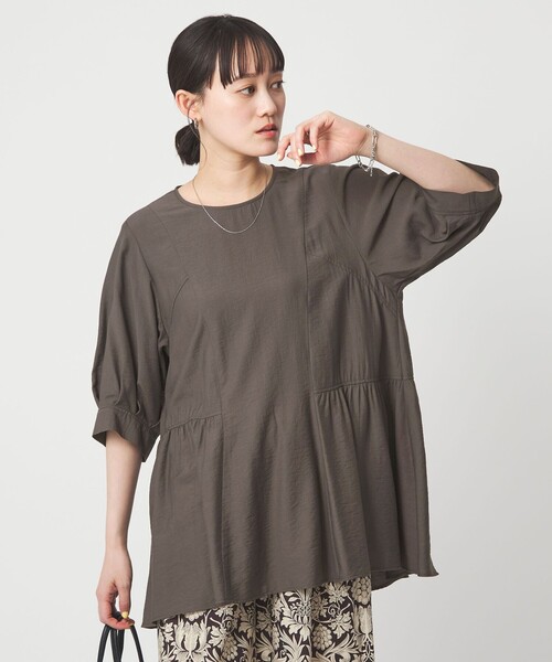 green label relaxing(グリーンレーベルリラクシング)の「エアリー ボリューム ブラウス(シャツ/ブラウス・レディース・ホワイト/ダークグレー/ライトブルー・FREE)」の14枚目の写真