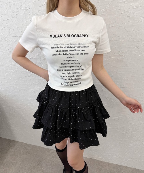 PHILLY（フィリー）の「レースデザイン チビT（Tシャツ/カットソー・レディース・ブラック/ホワイト・FREE）」の15枚目の写真
