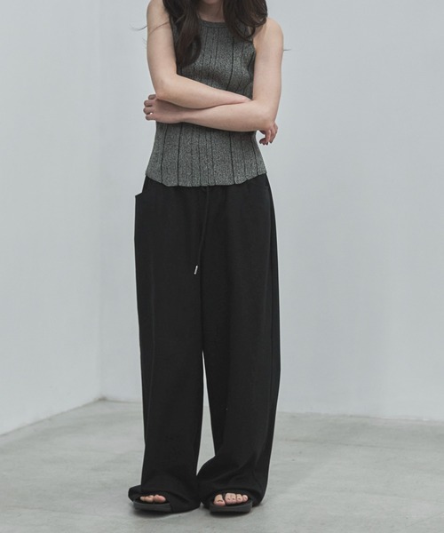 feepur（フェピュール）の「【セットアップ可】リネンミックスイージーパンツ（その他パンツ・レディース・ブラック/アイボリー/ブラウン・TALL/MEDIUM/SMALL）」の3枚目の写真