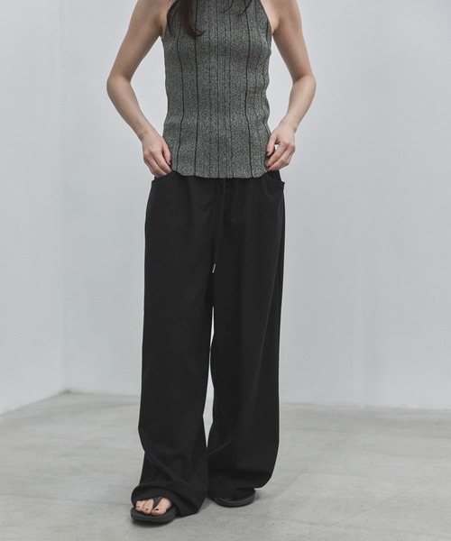 feepur（フェピュール）の「【セットアップ可】リネンミックスイージーパンツ（その他パンツ・レディース・ブラック/アイボリー/ブラウン・TALL/MEDIUM/SMALL）」の4枚目の写真