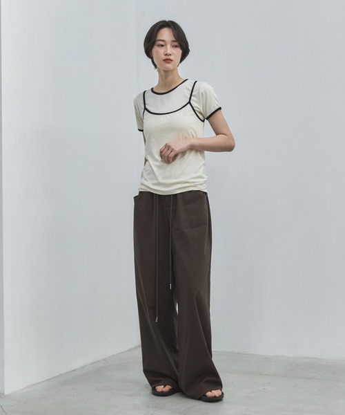 feepur（フェピュール）の「【セットアップ可】リネンミックスイージーパンツ（その他パンツ・レディース・ブラック/アイボリー/ブラウン・TALL/MEDIUM/SMALL）」の21枚目の写真