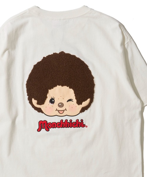 ADPOSION(アドポーション)の「【Monchhichi / モンチッチ】サガラ刺繍クルーネックTシャツ(Tシャツ/カットソー・レディース・ブラック/ピンク/ホワイト・LARGE/MEDIUM/SMALL)」の2枚目の写真