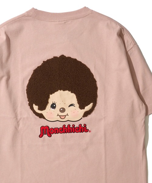 ADPOSION(アドポーション)の「【Monchhichi / モンチッチ】サガラ刺繍クルーネックTシャツ(Tシャツ/カットソー・レディース・ブラック/ピンク/ホワイト・LARGE/MEDIUM/SMALL)」の3枚目の写真