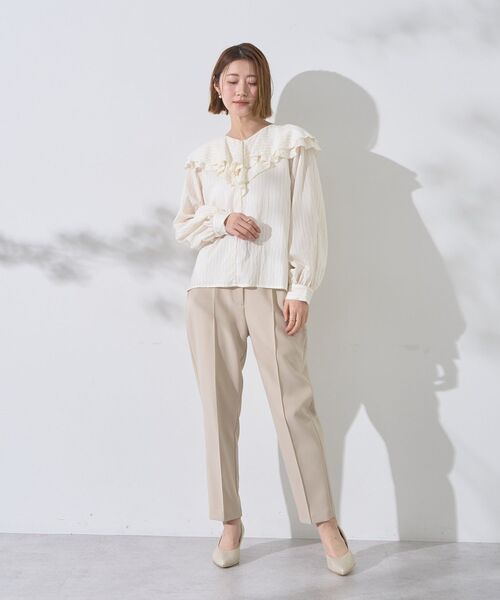 YECCA VECCA(イェッカヴェッカ)の「ストライプ柄ラッフルブラウス(シャツ/ブラウス・レディース・ストライプ・M)」の13枚目の写真