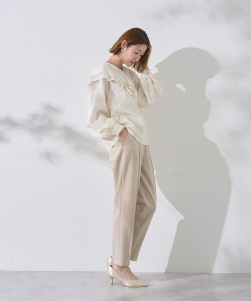 YECCA VECCA(イェッカヴェッカ)の「ストライプ柄ラッフルブラウス(シャツ/ブラウス・レディース・ストライプ・M)」の15枚目の写真