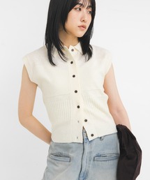 KBF | スリーブレスニットシャツ(ニット/セーター)