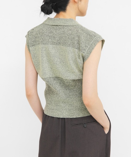 KBF(ケイビーエフ)の「スリーブレスニットシャツ(ニット/セーター・レディース・グリーン系その他/ベージュ系その他/アイボリー/ブラック・ONE)」の20枚目の写真