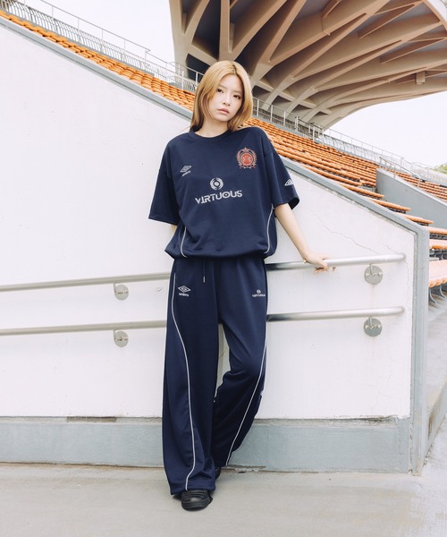ONCILY UMBRO パイピングドローコードスウェット ネイビー Lサイズ 