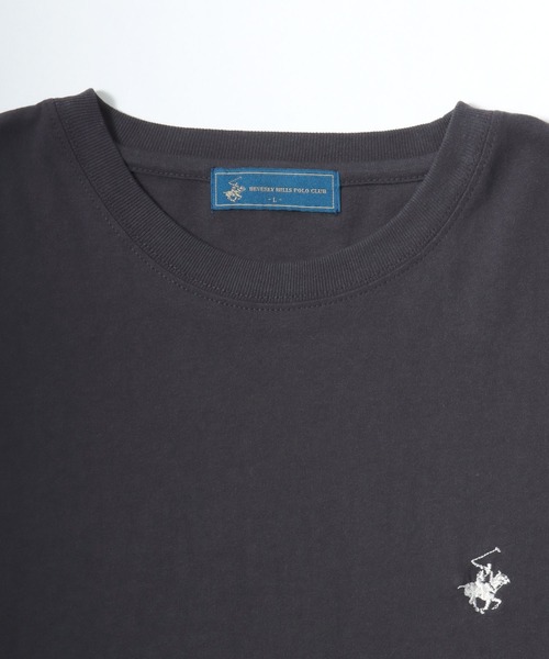 BEVERLY HILLS POLO CLUB(ビバリーヒルズポロクラブ)の「2026SS BEVERLY HILLS POLO CLUB/ビバリーヒルズポロクラブ オーバーサイズ ワンポイント刺繍 無地/ボーダー 半袖Tシャツ レディース メンズ(Tシャツ/カットソー・レディース・ホワイト/ホワイト系その他/スミクロ/ネイビー/ブルー系その他/ブラック/ブラウン系その他/ブラック系その他・M/L/LL)」の17枚目の写真