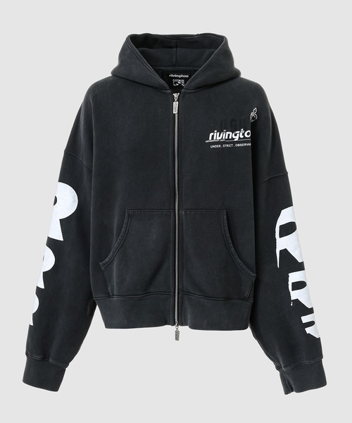 RRR-123（リヴィントンロイレビス）の「ROSE ZIP HOODIE WELDER BROWN