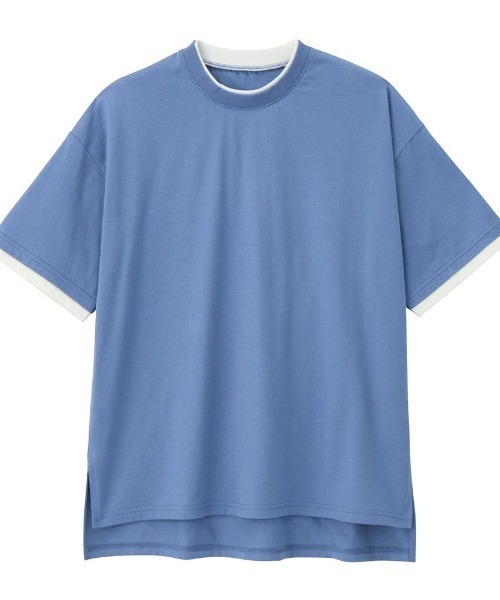 Belle Maison(ベルメゾン)の「何枚あってもうれしい1枚でサマになる究極のTシャツ(Tシャツ/カットソー・キッズ・ブラック/サンドベージュ/グレイッシュブルー・140/150/160/170)」の3枚目の写真