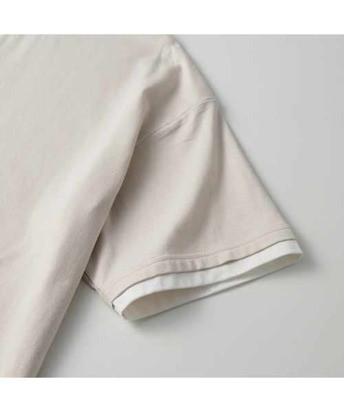 Belle Maison(ベルメゾン)の「何枚あってもうれしい1枚でサマになる究極のTシャツ(Tシャツ/カットソー・キッズ・ブラック/サンドベージュ/グレイッシュブルー・140/150/160/170)」の7枚目の写真