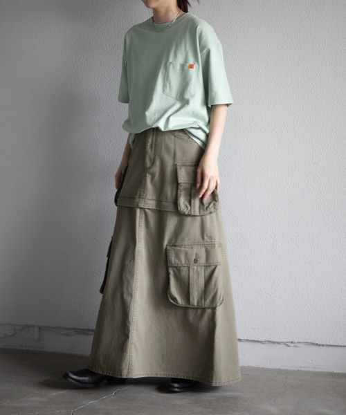UNIVERSAL OVERALL（ユニバーサルオーバーオール）の「UNIVERSAL OVERALL / POCKET TEE / 半袖ポケットTシャツ（Tシャツ/カットソー・メンズ・ブラック/グレイッシュブルー/ホワイト/オートミール/ミント/ネイビー・XL/M/S/L）」の5枚目の写真