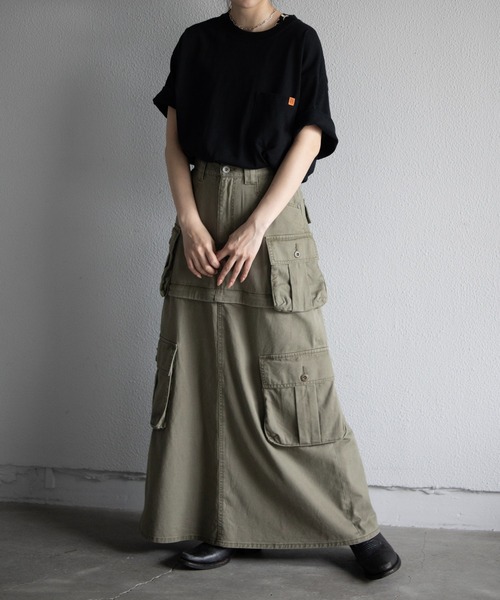 UNIVERSAL OVERALL（ユニバーサルオーバーオール）の「UNIVERSAL OVERALL / POCKET TEE / 半袖ポケットTシャツ（Tシャツ/カットソー・メンズ・ブラック/グレイッシュブルー/ホワイト/オートミール/ミント/ネイビー・XL/M/S/L）」の3枚目の写真
