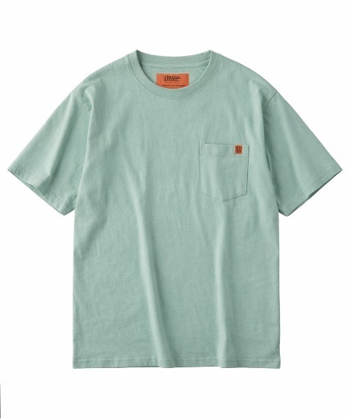 UNIVERSAL OVERALL（ユニバーサルオーバーオール）の「UNIVERSAL OVERALL / POCKET TEE / 半袖ポケットTシャツ（Tシャツ/カットソー・メンズ・ブラック/グレイッシュブルー/ホワイト/オートミール/ミント/ネイビー・XL/M/S/L）」の22枚目の写真
