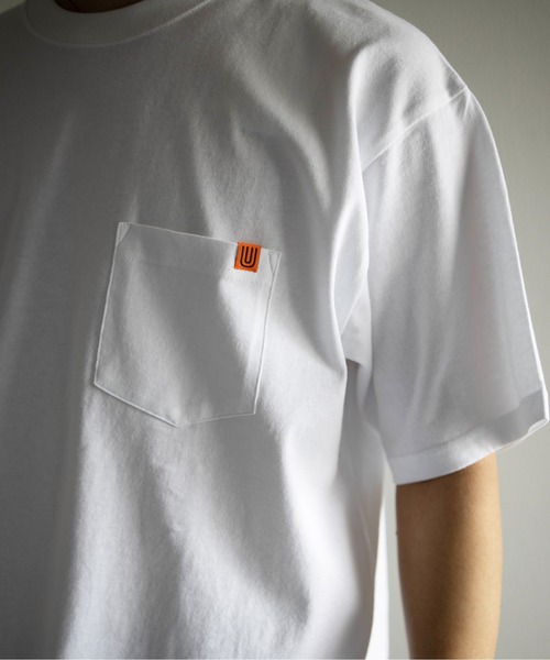UNIVERSAL OVERALL（ユニバーサルオーバーオール）の「UNIVERSAL OVERALL / POCKET TEE / 半袖ポケットTシャツ（Tシャツ/カットソー・メンズ・ブラック/グレイッシュブルー/ホワイト/オートミール/ミント/ネイビー・XL/M/S/L）」の9枚目の写真