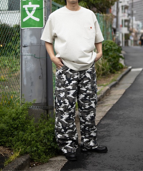 UNIVERSAL OVERALL（ユニバーサルオーバーオール）の「UNIVERSAL OVERALL / POCKET TEE / 半袖ポケットTシャツ（Tシャツ/カットソー・メンズ・ブラック/グレイッシュブルー/ホワイト/オートミール/ミント/ネイビー・XL/M/S/L）」の11枚目の写真