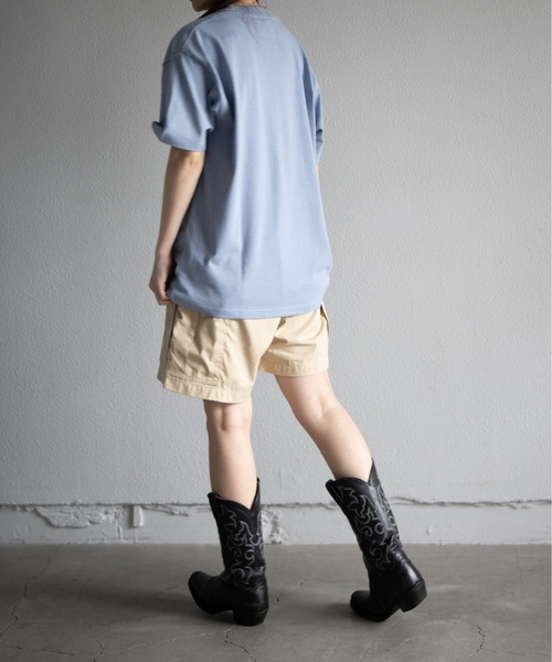 UNIVERSAL OVERALL（ユニバーサルオーバーオール）の「UNIVERSAL OVERALL / POCKET TEE / 半袖ポケットTシャツ（Tシャツ/カットソー・メンズ・ブラック/グレイッシュブルー/ホワイト/オートミール/ミント/ネイビー・XL/M/S/L）」の17枚目の写真