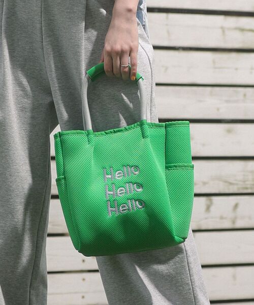 ロープハンドルメッシュトートバッグミニ（トートバッグ）｜Green