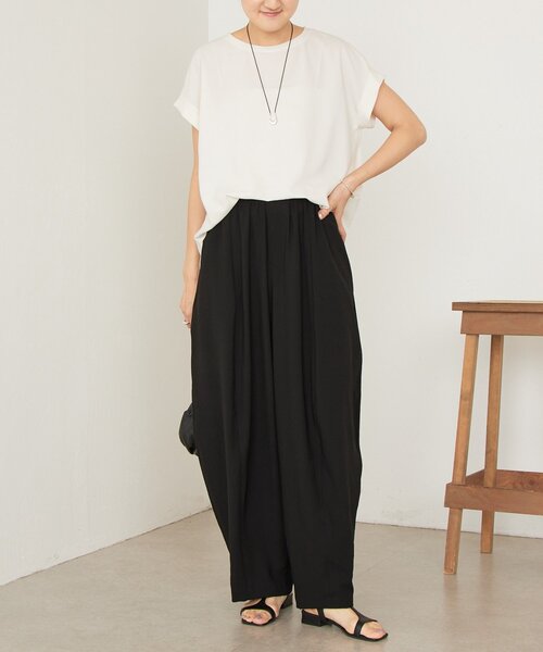 BEARDSLEY(ビアズリー)の「ストレッチジョーゼットバレルパンツ【セットアップ】(その他パンツ・レディース・ブラック/ネイビー・FREE)」の18枚目の写真