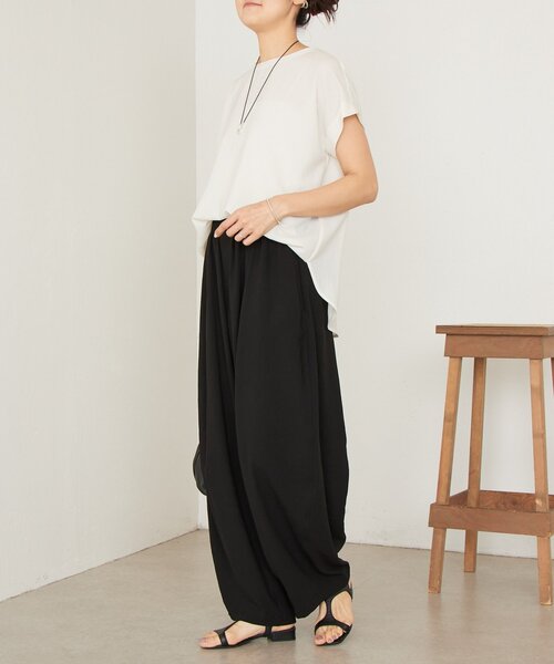 BEARDSLEY(ビアズリー)の「ストレッチジョーゼットバレルパンツ【セットアップ】(その他パンツ・レディース・ブラック/ネイビー・FREE)」の19枚目の写真