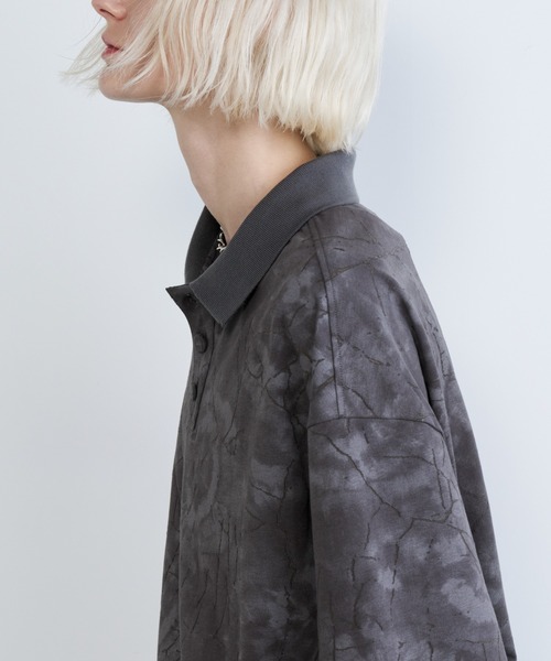 AIVER(アイバー)の「AIVER オパール加工シアー天竺ポロ(ポロシャツ・メンズ・ブラック/グレー・SMALL/MEDIUM/LARGE)」の22枚目の写真