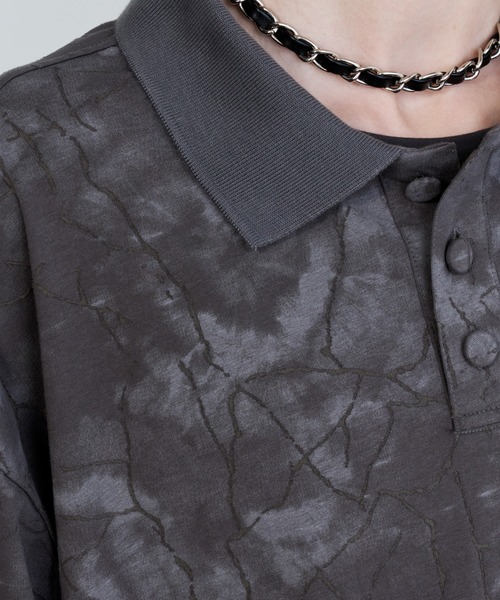 AIVER(アイバー)の「AIVER オパール加工シアー天竺ポロ(ポロシャツ・メンズ・ブラック/グレー・SMALL/MEDIUM/LARGE)」の20枚目の写真