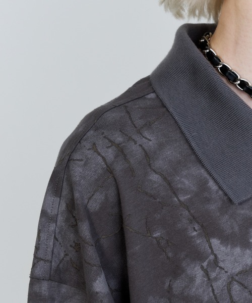 AIVER(アイバー)の「AIVER オパール加工シアー天竺ポロ(ポロシャツ・メンズ・ブラック/グレー・SMALL/MEDIUM/LARGE)」の19枚目の写真