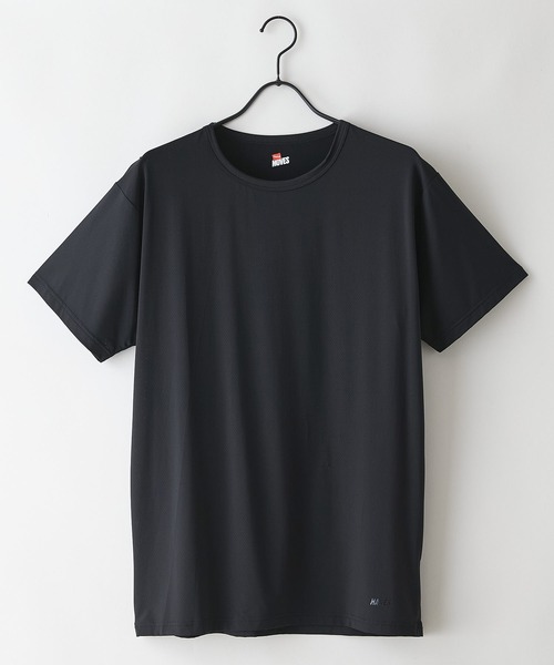 HANES（ヘインズ）の「【HANES/ヘインズ】ひんやり 接触冷感 COOLタッチ クルーネックTシャツ 半袖 吸汗速乾 涼しい ドライ インナー 夏用 丸首（Tシャツ/カットソー・メンズ・ブラック/ホワイト・LARGE/MEDIUM/X-LARGE）」の11枚目の写真