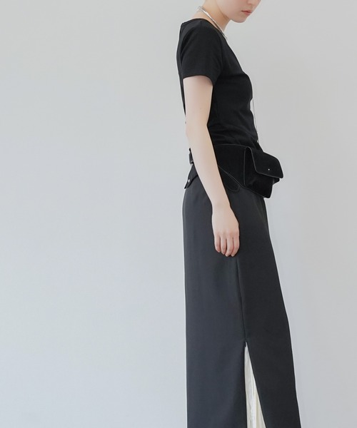 chuclla(チュクラ)の「ボタンディーティールTシャツ chw26s249(Tシャツ/カットソー・レディース・ホワイト/ブラック・FREE)」の15枚目の写真