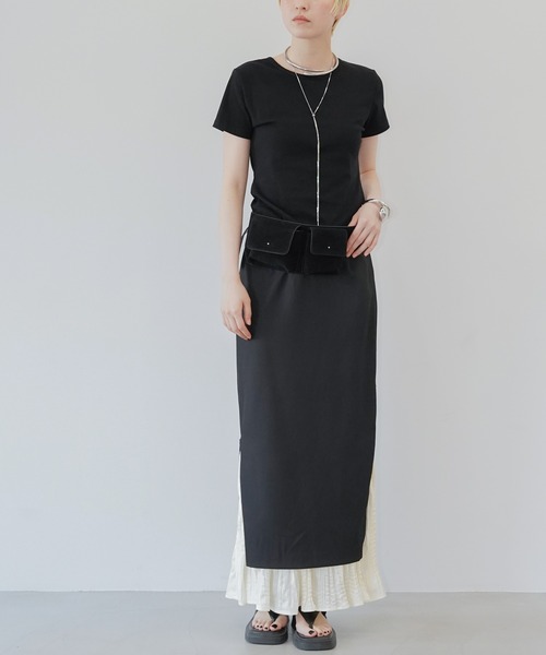 chuclla(チュクラ)の「ボタンディーティールTシャツ chw26s249(Tシャツ/カットソー・レディース・ホワイト/ブラック・FREE)」の18枚目の写真