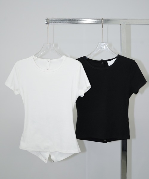 chuclla(チュクラ)の「ボタンディーティールTシャツ chw26s249(Tシャツ/カットソー・レディース・ホワイト/ブラック・FREE)」の19枚目の写真