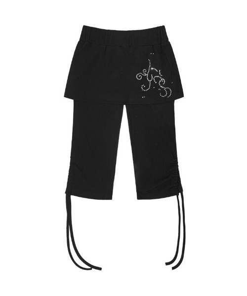 FANCY CLUB(ファンシークラブ)の「A'GEM/9 × .kom 『FANCY CLUB/ファンシークラブ』HOTFIX SHIRRING SKIRT LEGGINGS/ホットフィックスシャーリングスカートレギンス(スカート・レディース・ブラック・FREE)」の8枚目の写真