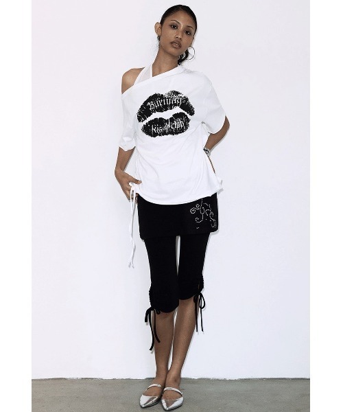 FANCY CLUB(ファンシークラブ)の「A'GEM/9 × .kom 『FANCY CLUB/ファンシークラブ』HOTFIX SHIRRING SKIRT LEGGINGS/ホットフィックスシャーリングスカートレギンス(スカート・レディース・ブラック・FREE)」の4枚目の写真