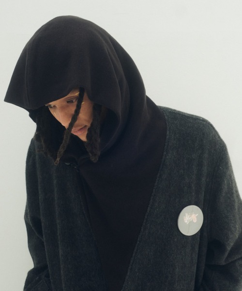 STOF（ストフ）の「STOF/ストフ/Anarchy Shawl Short Coat（その他アウター・メンズ・グレー/ブラック・M/S）」の2枚目の写真