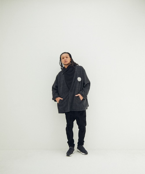 STOF（ストフ）の「STOF/ストフ/Anarchy Shawl Short Coat（その他アウター・メンズ・グレー/ブラック・M/S）」の6枚目の写真