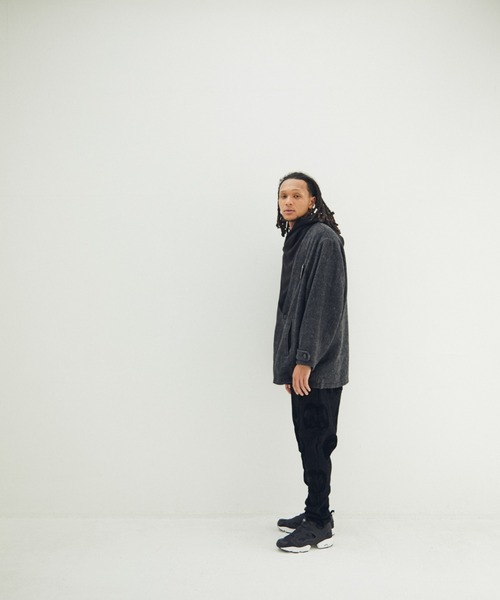 STOF（ストフ）の「STOF/ストフ/Anarchy Shawl Short Coat（その他アウター・メンズ・グレー/ブラック・M/S）」の7枚目の写真