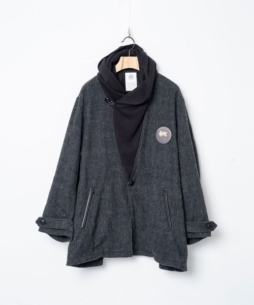 STOF（ストフ）の「STOF/ストフ/Anarchy Shawl Short Coat（その他アウター・メンズ・グレー/ブラック・M/S）」の9枚目の写真