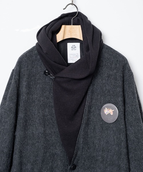 STOF（ストフ）の「STOF/ストフ/Anarchy Shawl Short Coat（その他アウター・メンズ・グレー/ブラック・M/S）」の10枚目の写真