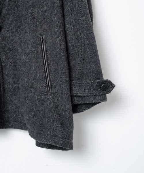 STOF（ストフ）の「STOF/ストフ/Anarchy Shawl Short Coat（その他アウター・メンズ・グレー/ブラック・M/S）」の12枚目の写真