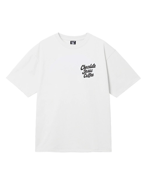 Chocolate Jesus Coffee（チョコレートジーザスコーヒー）の「COFFEE LOGO SS TEE（Tシャツ/カットソー・メンズ・ネイビー/ブルー/レンガ/ブラック/ホワイト・LARGE/MEDIUM/XX-LARGE/X-LARGE/SMALL）」の2枚目の写真