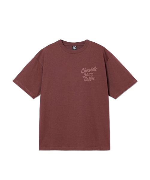 Chocolate Jesus Coffee（チョコレートジーザスコーヒー）の「COFFEE LOGO SS TEE（Tシャツ/カットソー・メンズ・ネイビー/ブルー/レンガ/ブラック/ホワイト・LARGE/MEDIUM/XX-LARGE/X-LARGE/SMALL）」の5枚目の写真