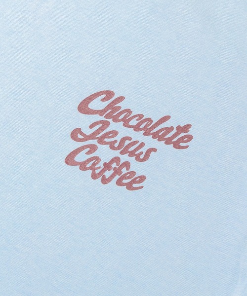 Chocolate Jesus Coffee（チョコレートジーザスコーヒー）の「COFFEE LOGO SS TEE（Tシャツ/カットソー・メンズ・ネイビー/ブルー/レンガ/ブラック/ホワイト・LARGE/MEDIUM/XX-LARGE/X-LARGE/SMALL）」の12枚目の写真